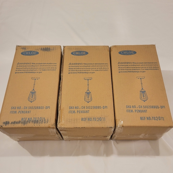 Set Of 3 Industrial Pendant Lights|Oil-Rubbed Bronze|New In Box - Picture 5 of 9